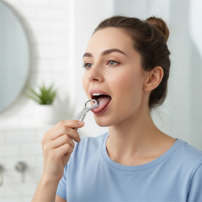 gratte langue femme avec langue