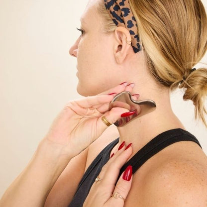 gua sha acier inoxydable lift cou femme