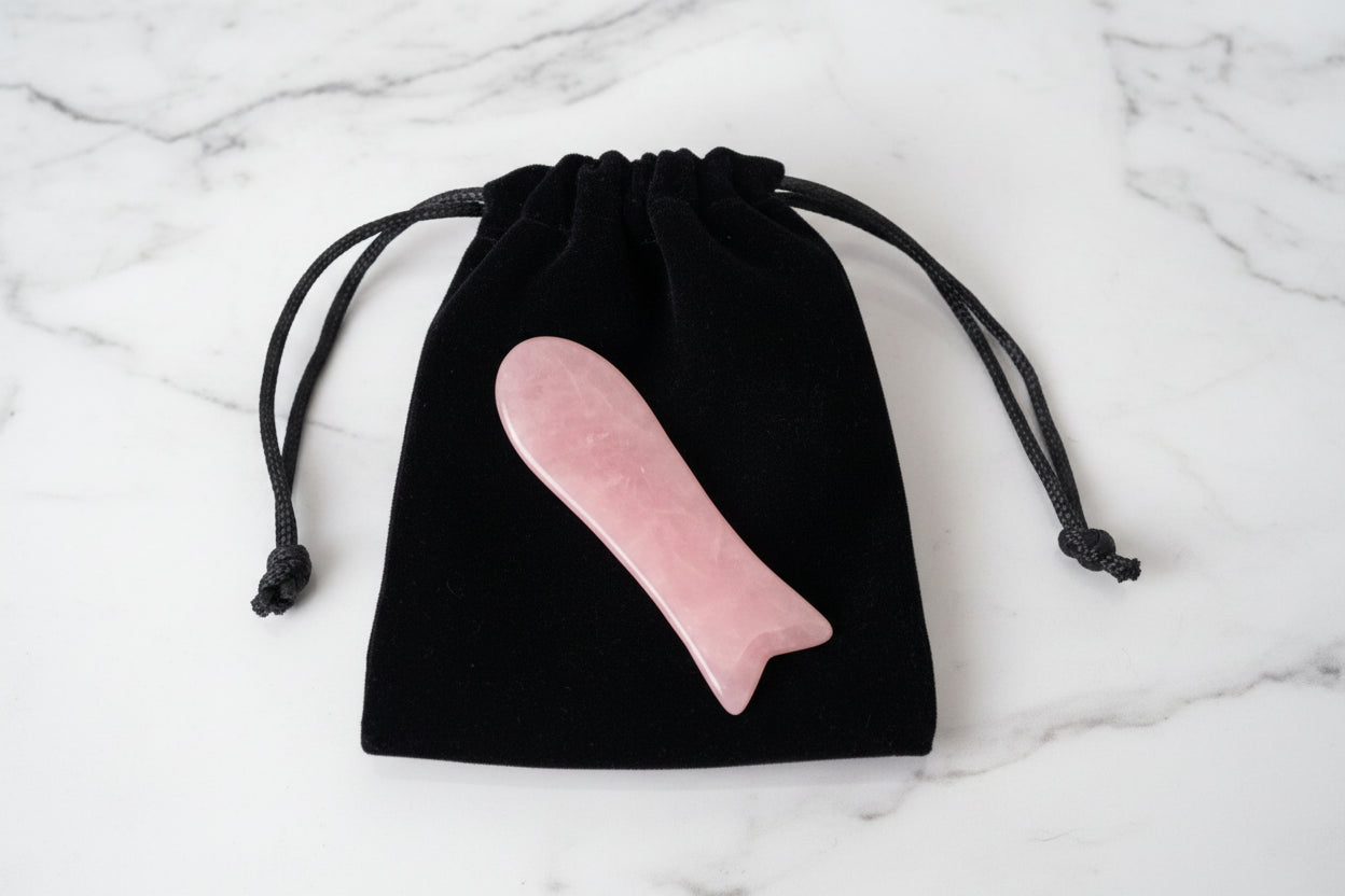 gua sha corps quartz forme poisson